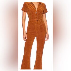 Show me your Mumu Brown Corduroy Jumpsuit